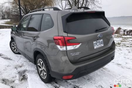 2021 Subaru Forester, three-quarters rear